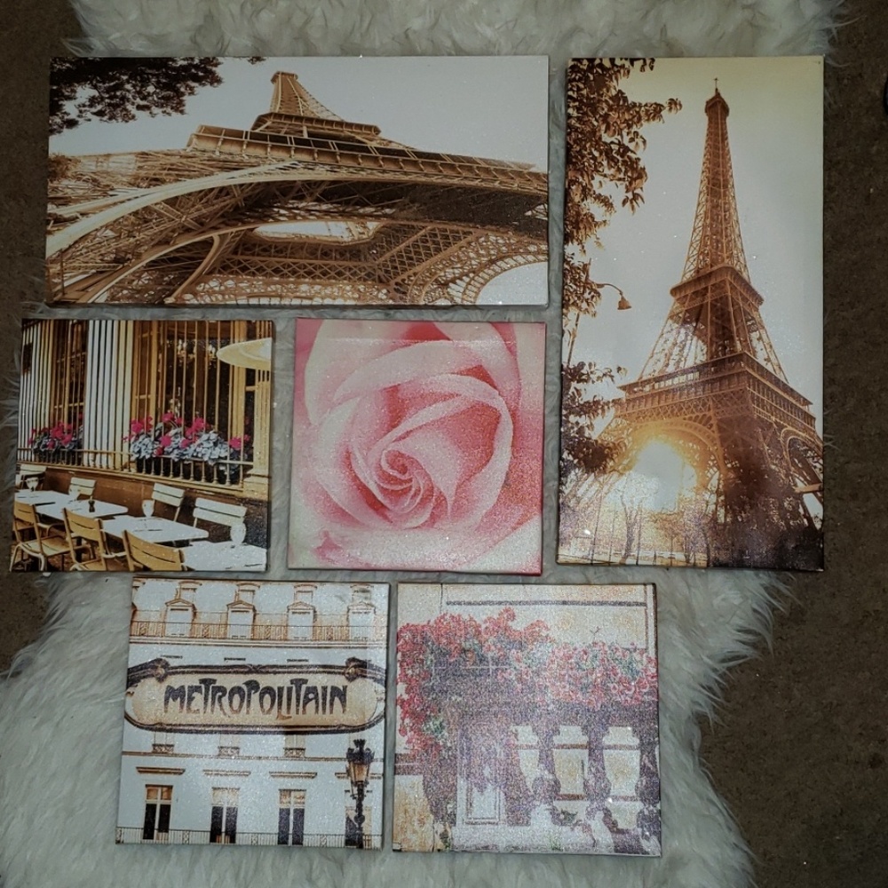 Paris collage canvas